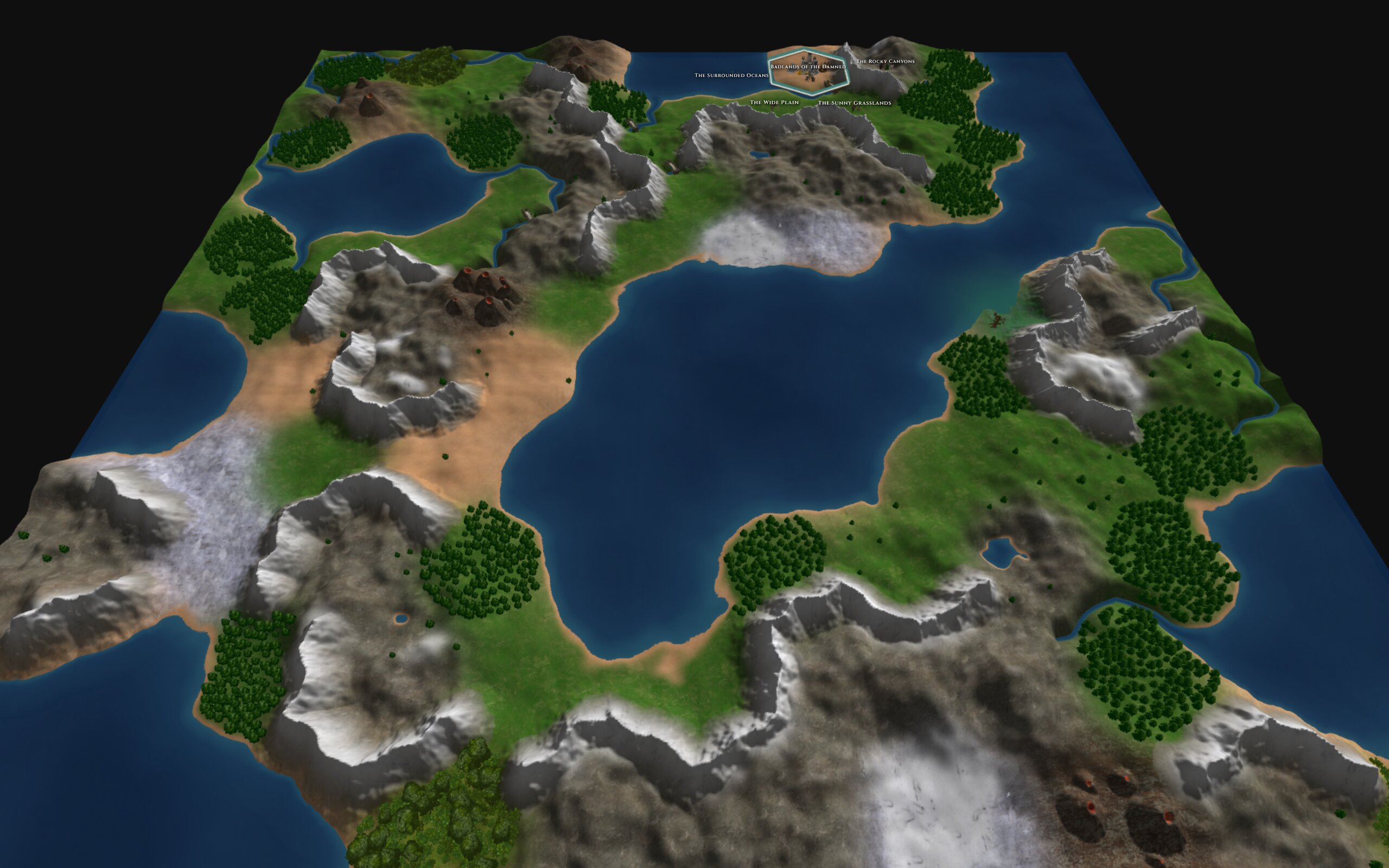 First version of the 3D world map